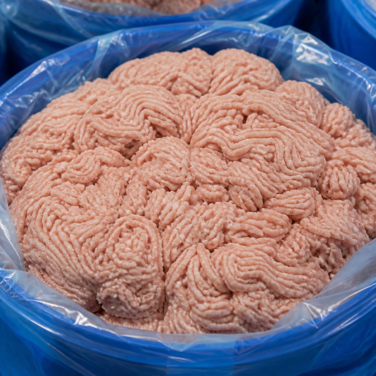 Minced chicken meat